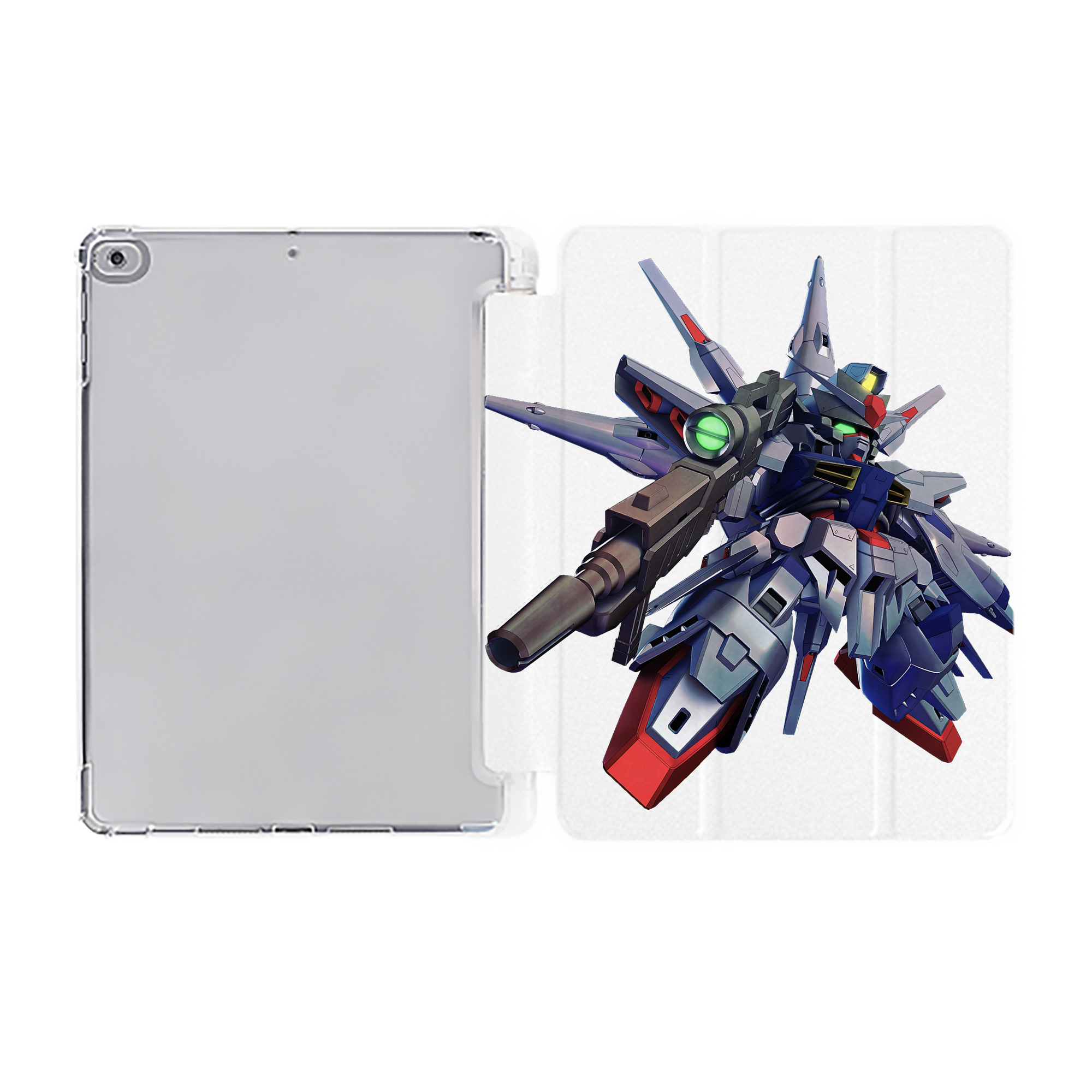 （画像用） 機動戦士ガンダム Mobile Suit Gundam IPad ケース ペン収納付き 三つ折りスタンド PUレザー×シリコン 対応機種9.5/10.5/10.9インチ